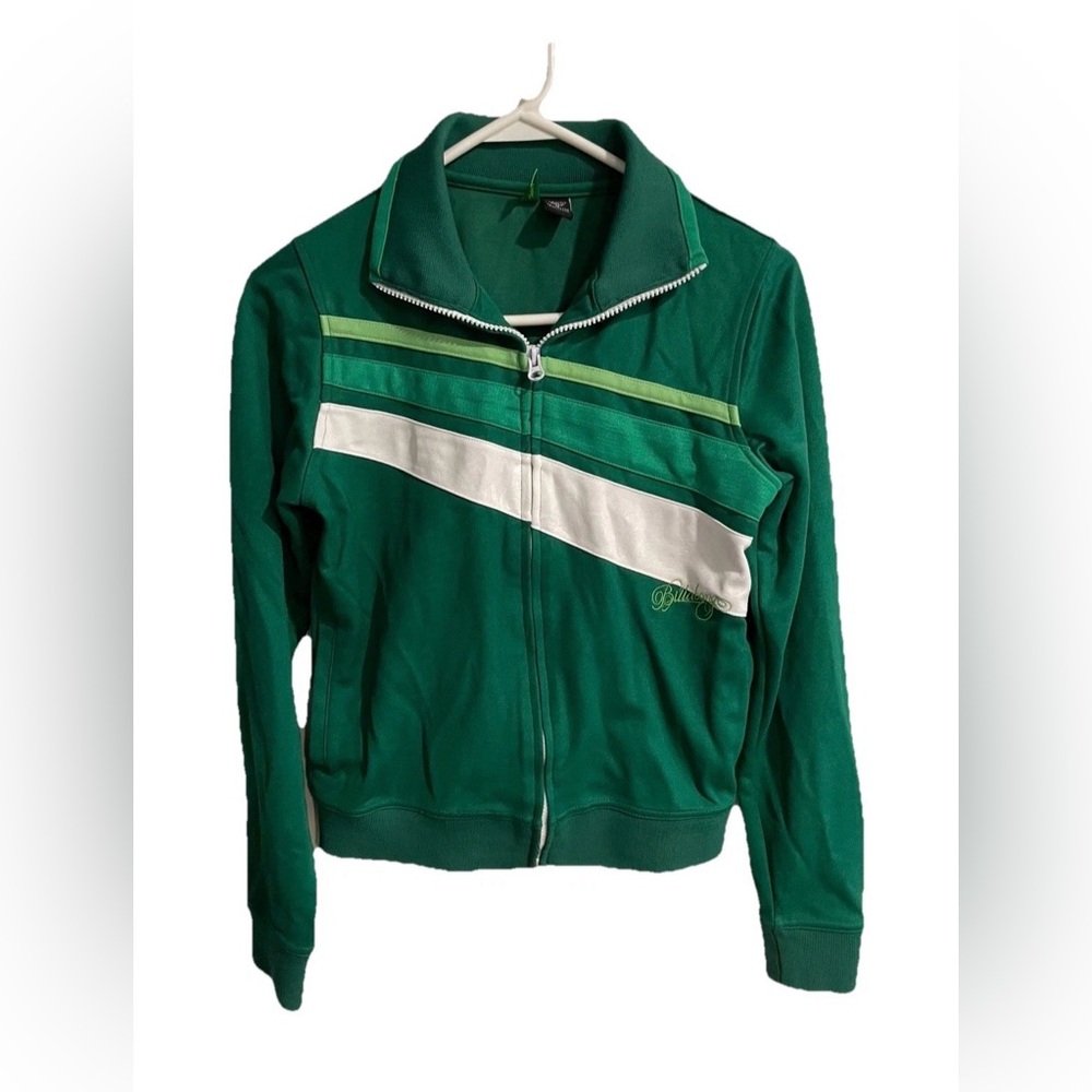 vintage Billabong zip-front track jacket green lime White Womens
Size Medium Y2K